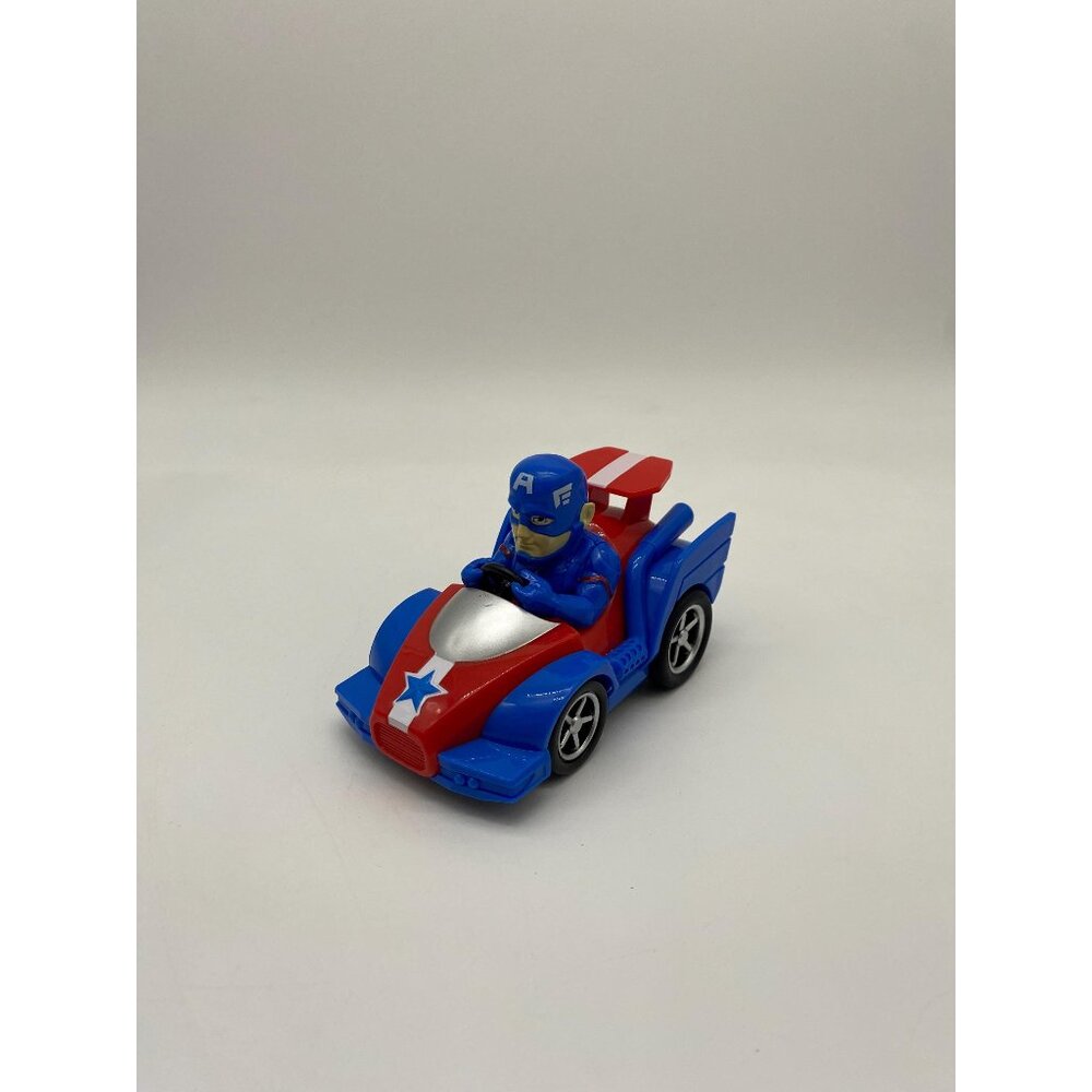 Marvel Super Hero Adventures Pull Back Captain America Car Toy
